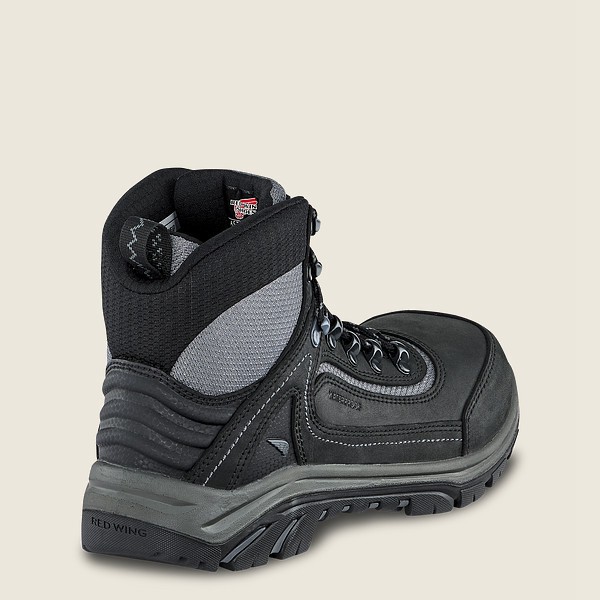 Red Wing Womens Trades - 6-inch Waterproof Csa Safety Toe - Hiking Boots Black/Grey - 1506GDBZV